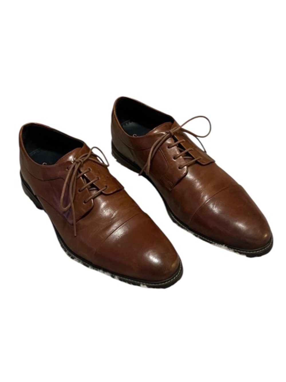 Cole Haan Men's Brown Leather Lace Up Derby Dress Shoes Sz 9